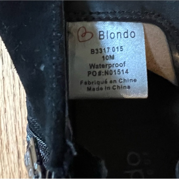 ๐ NEW - never worn - Blondo size 10 black waterproof peep toe booties - Picture 6 of 15